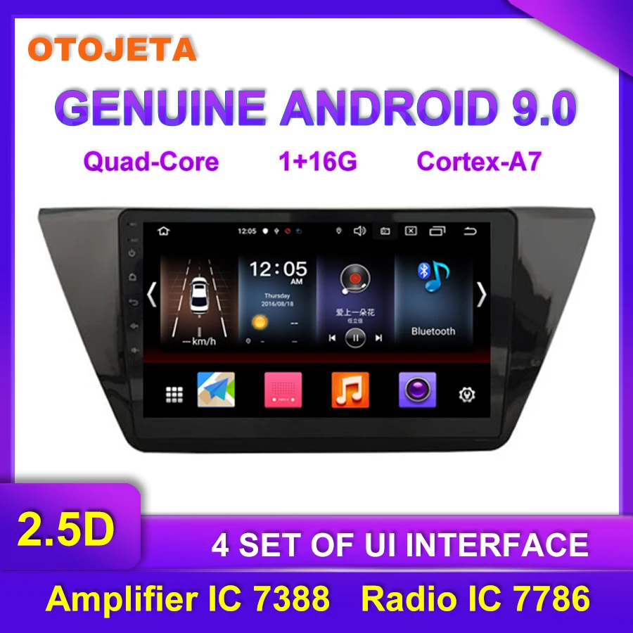 

Factory direct sale OTOJETA Android 9.0 Car Multimedia Radio For 2017 Tiguan GPS bluetooth video tape recorder Navigation