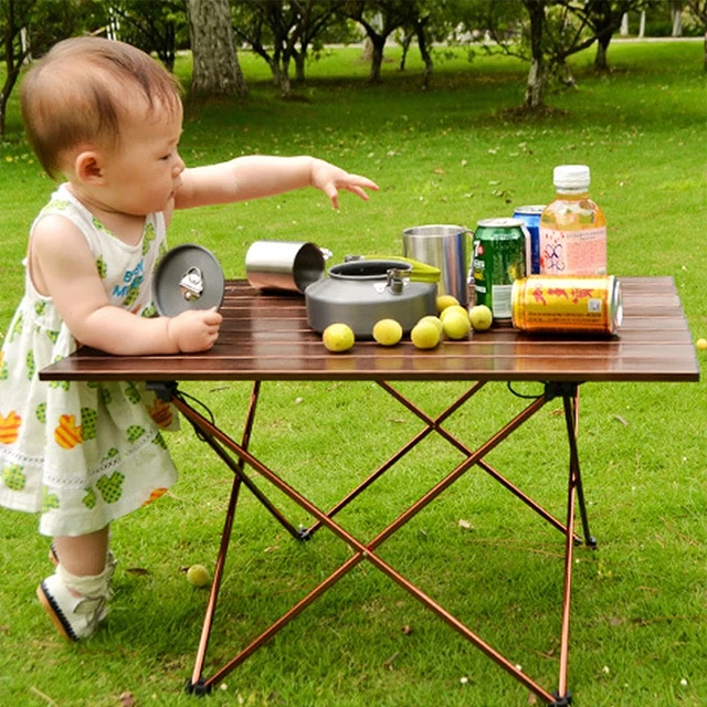 Mini Table pliante Portable ultra-légère, en alliage d'aluminium Durable, pour  Barbecue Camping pique-nique, petite Table de bureau d'extérieur -  AliExpress