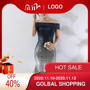 

2019 Real Vestidos Mujer Europe And The Wrapped In Chest, A Gradual Change Of Beads, Hip Sexy Dress, Dinner Night Dress Sequins