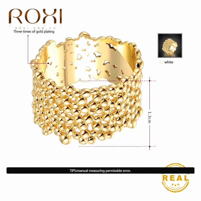 ROXI 13 мм; Не линяет; классические обручальные кольца 1,3 см в ширину цвета: золотистый, серебристый Обручение кольца коктейльное ювелирные изделия на безымянный палец древесной коры поверхности