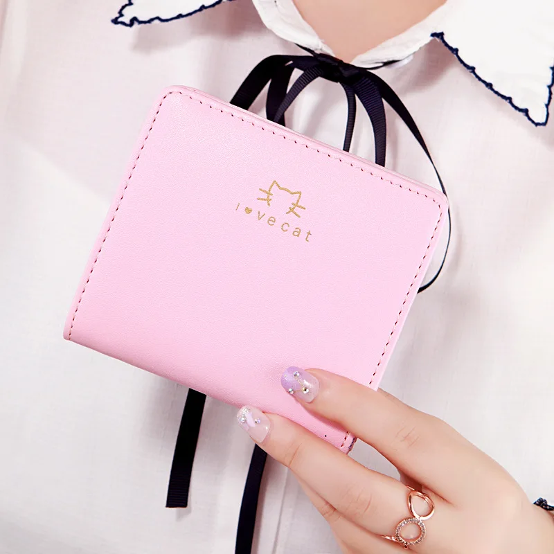 

Wallet Women's Short 2019 New Style Korean-style Students Two-fold Purse Mini Folding Wallet