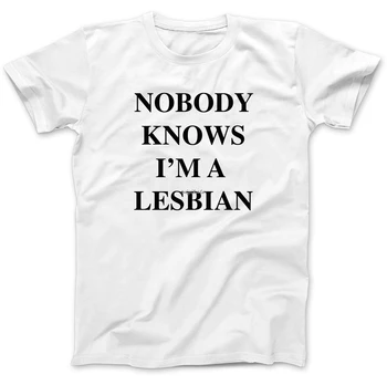 

Nobody Knows I'm A Lesbian T-Shirt Premium As Worn By Axl Rose Shirts Homme Novelty T shirts Men