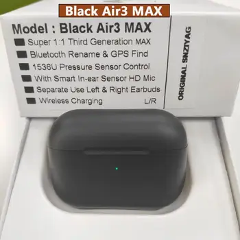 

Original Black Air3 Max TWS in-ear wireless earphone pop-up 9D subwoofer Bluetooth 5.0 PK i90000Max i300000pro i100000 Airspro