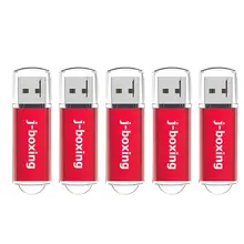 J-boxing USB Flash Drives 4GB 8GB USB Memory Stick 16GB 32GB Thumb Drives with Cap 1GB 2GB Pendrives Red 5PCS/PACK Red for PC