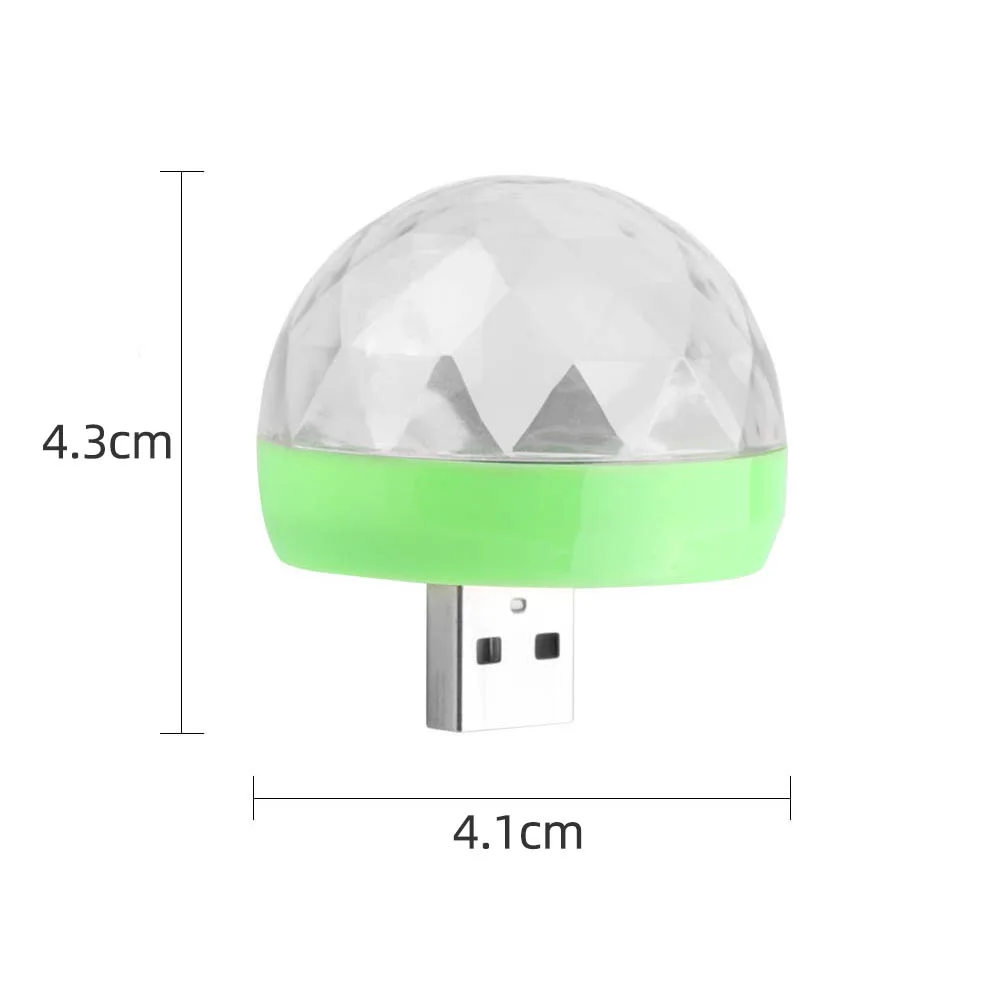 Aimkeeg RGB Mini USB светодиодный вечерние фонари портативное управление звуком магический шар 3W мини красочный DJ Волшебная Дискотека сценические огни для мобильного телефона