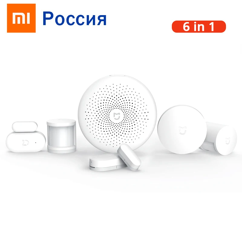 Оригинальные комплекты для умного дома Xiao mi, европейская версия, mi Smart Senor, комплект, контрольный концентратор, датчики движения, окна и двери, беспроводной переключатель, mi APP