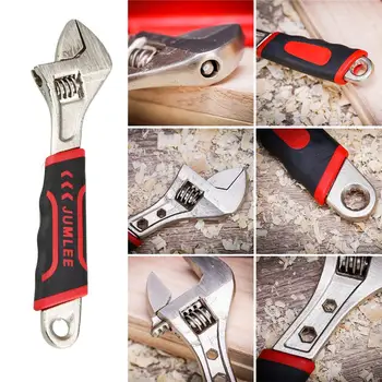 

8/10/12 Inch Universal Nut Adjustable Spanner Wrench Tool Steel Jaw Nut Opening Spanner Tool Car