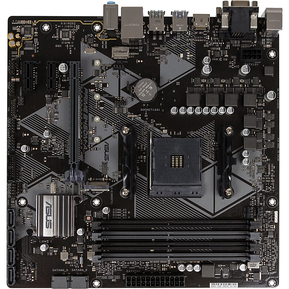 Материнская плата Asus PRIME B450M-A Soc-AM4 AMD B450 4xDDR4 mATX AC`97 8ch(7.1) GbLAN RAID+VGA+DVI
