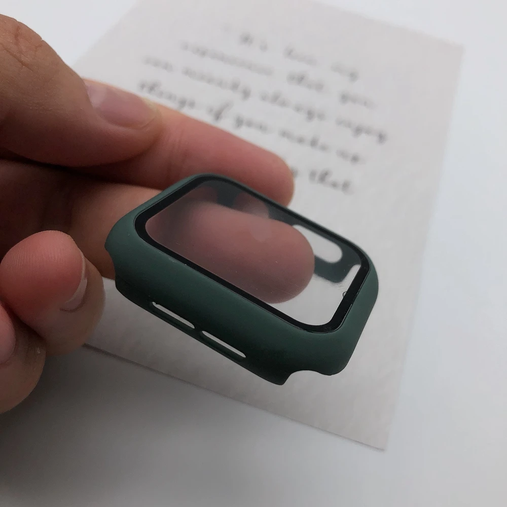 Красивый чехол + закаленное стекло для apple watch series 5 4 3 2 1 band 38 мм 42 40 44 iwatch | Наручные