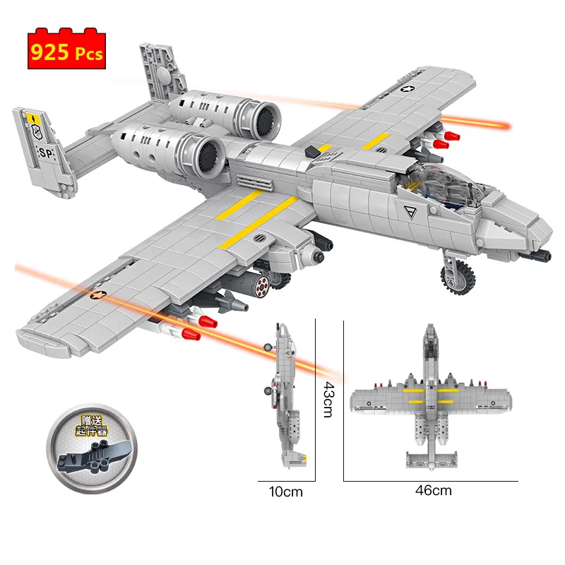 Военная серия ВВС США A-10 Thunderbolt II оружие солдаты модель &quotСделай своими руками&quot