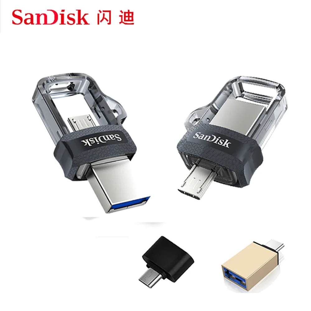 Флеш накопитель Sandisk 128 ГБ 64 32 256 OTG USB флеш 16 3 0 на ключи память для телефона|USB