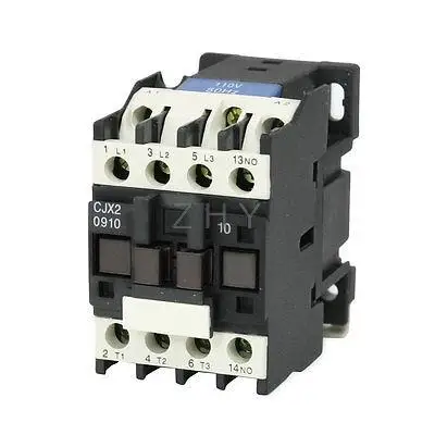 

CJX2-0910 AC Contactor 110V 50/60Hz Coil 9A 3-Phase 3-Pole 1NO