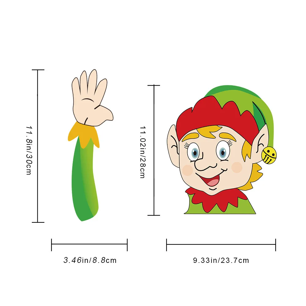 Рождественские развевающиеся наклейки для стеклоочистителей Санта-Клаус развевающиеся бирки стеклоочистителей с наклейкой многоразовый автомобильный Декор Наклейка на стеклоочиститель - Цвет: JJ