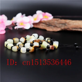

1pc Natural Multicolor Jade Beads Bracelet Adjustable Bangle Charm Jewellery Fashion Accessories Carved Man Woman Amulet Gifts