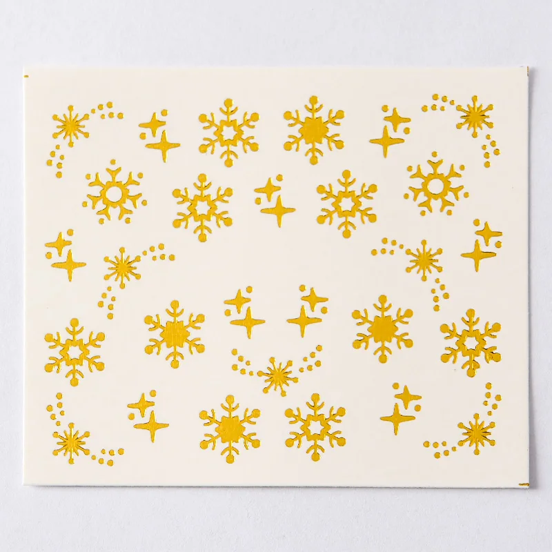Четыре лилии 1 лист металла Золото Серебро слайдер Рождество Снежинка воды стикер для маникюра DIY 3D полный обёрточная бумага кончик дизайн ногтей Декор - Цвет: K3110