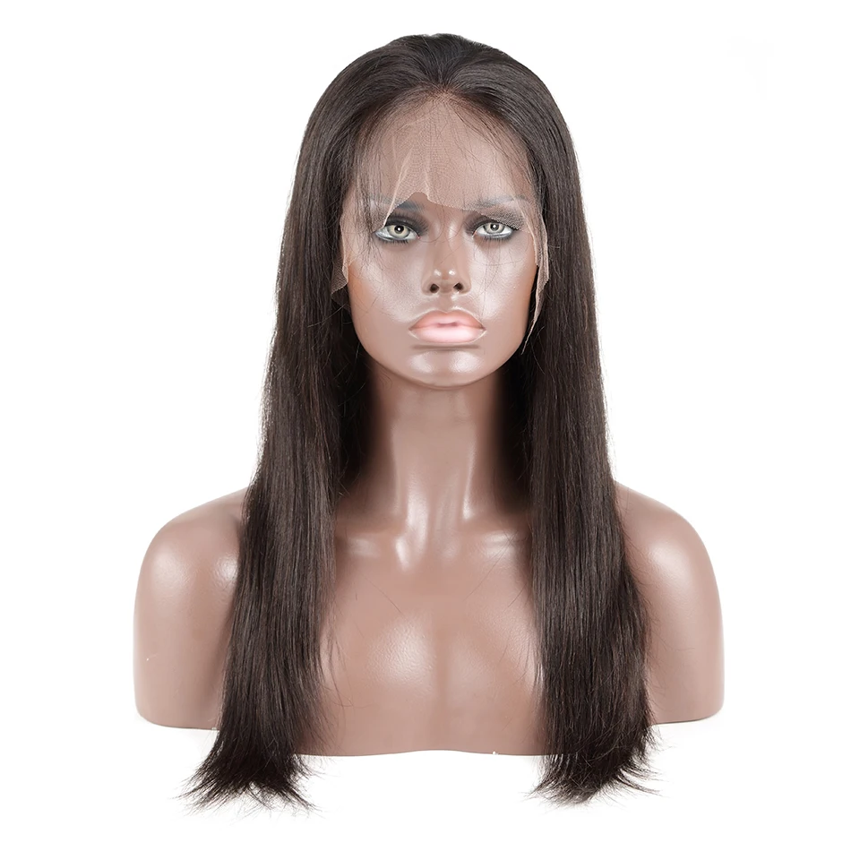 Luvin OneCutHair полные парики шнурка человеческих волос с детскими волосами предварительно вырезанные прямые Синтетические волосы на кружеве