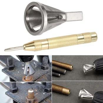 

External Deburring Tool, Burr Extractor For Drill Bit, Adapts To Size 8-32 Bolts