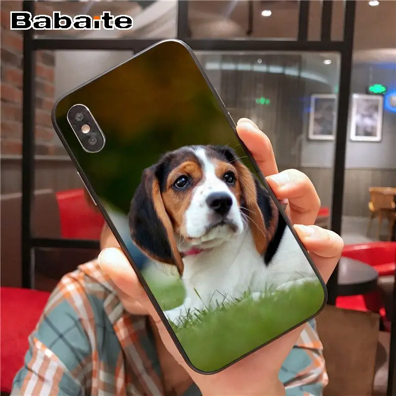 Для iphone 11pro max Beagle Dog силиконовый чехол черный мягкий чехол для телефона для iphone 6S 6plus 7plus 8 8Plus X Xs MAX 5 5S XR - Цвет: A12