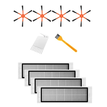 

4 Side Brush + 4 HEPA Filter Suitable for Xiaomi Vacuum 2 Roborock S50 for Xiaomi Roborock Mi Robot Parts Filters