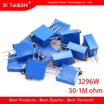 

50pcs 3296W 3296 50 100 200 500 ohm 1K 2K 5K 10K 20K 50K 100K 200K 500K 1M ohm 50R 100R 200R 500R Trimpot Trimmer Potentiometer