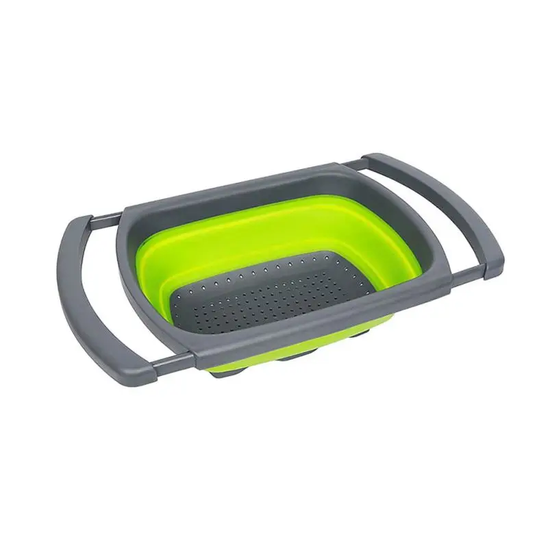 Retractable Kitchen Water Filter Basket Sink Handle Folding Drain Basket Sink Fruit Storage Basket - Цвет: G