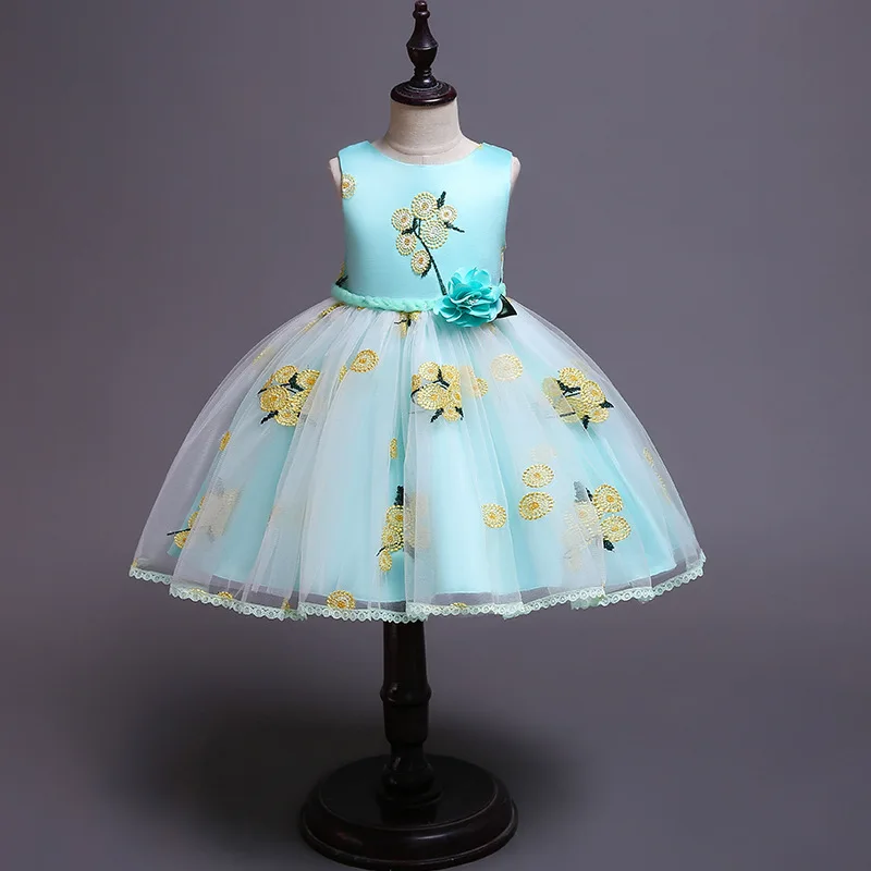 

2019 GIRL'S Gown CHILDREN'S DAY Small Host Birthday Party Piano Performance Wedding Dress