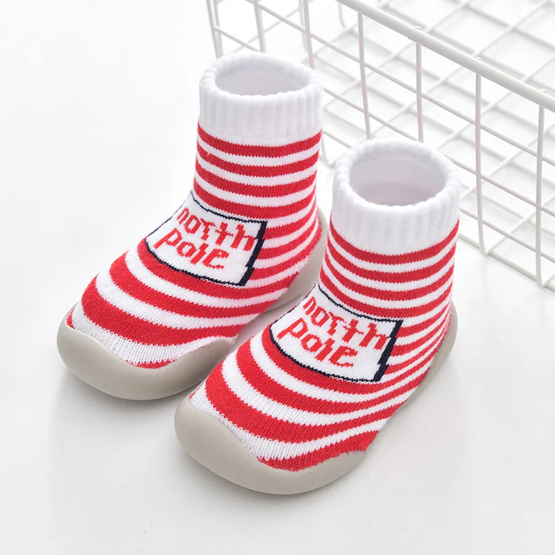 Детские ботиночки для новорожденных; рождественские милые теплые зимние ботиночки для мальчиков и девочек; удобные мягкие Нескользящие Детские ботиночки для малышей - Цвет: CYZZ004-3
