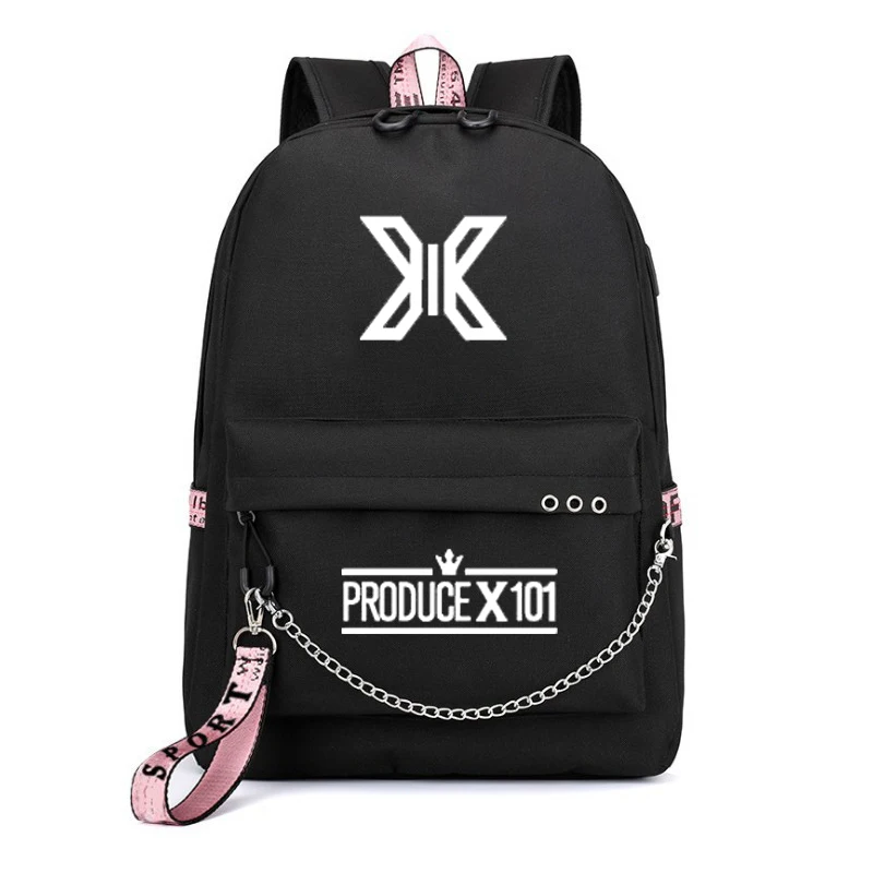 X Bear case Черный розовый рюкзак LISA для девочек, школьные рюкзаки с зарядкой через Usb для подростков, большие вместительные холщовые сумки - Цвет: X Bear case