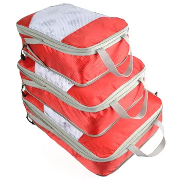 

3Pcs/Set Compression Bag Travel Luggage Storage Bags Packing Squares 3 Sizes Compression Pouches
