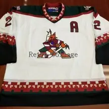 Феникс Койот#22 Рик точет Белый Черный Ретро Возврат хоккейная Джерси Вышивка сшитая настроить любой номер и имя