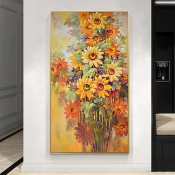 

Sunflower Canvas Painting Modern Flower Art Poster and Prints Cuadros Abstract Wall Art Pictures for Living Room Home Decoration