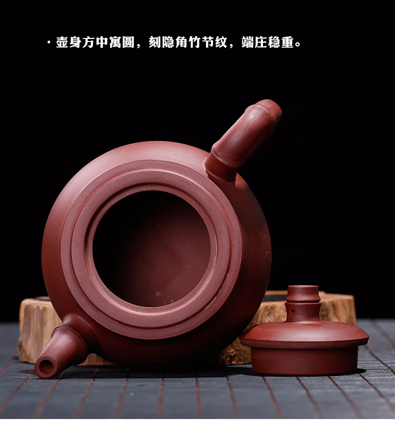 Half-handmade Yixing Clay Teapot Raw Ore Purple Clay zhu jie hu Gift Customization Tea Pot Wholesale a Generation of Delivery Ra