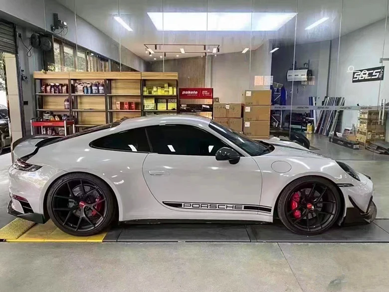 新しいポルシェ992カレラs改造小さなサラウンドmiw炭素繊維フロントリアリップサイドスカートテール ボディキット Aliexpress