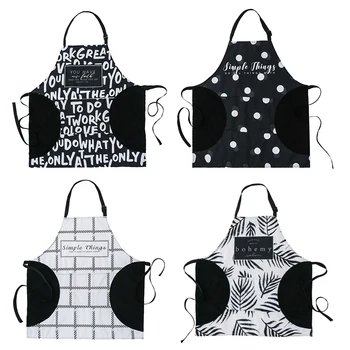 

HOT SALE Wipeable Apron Adjustable Anti-Oil Cooking Kitchen Fashion Adult Waist Aprons Cooking Gown Home Kitchen Supplies