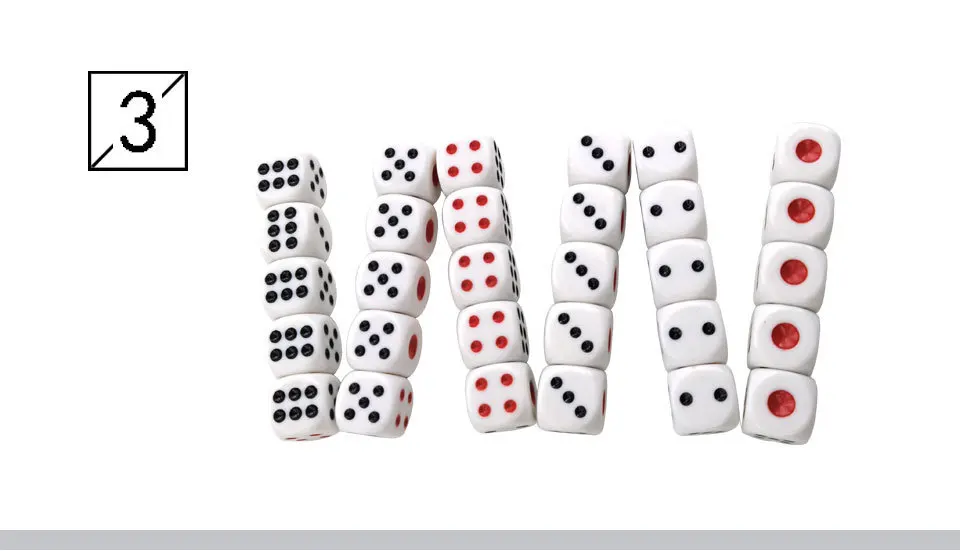 Yernea 30PcsLot White Dice Set Acrylic Point Drinking Dice 16mm Round Corner Hexahedron Dice Black Red Point Club Party Table Games (4)