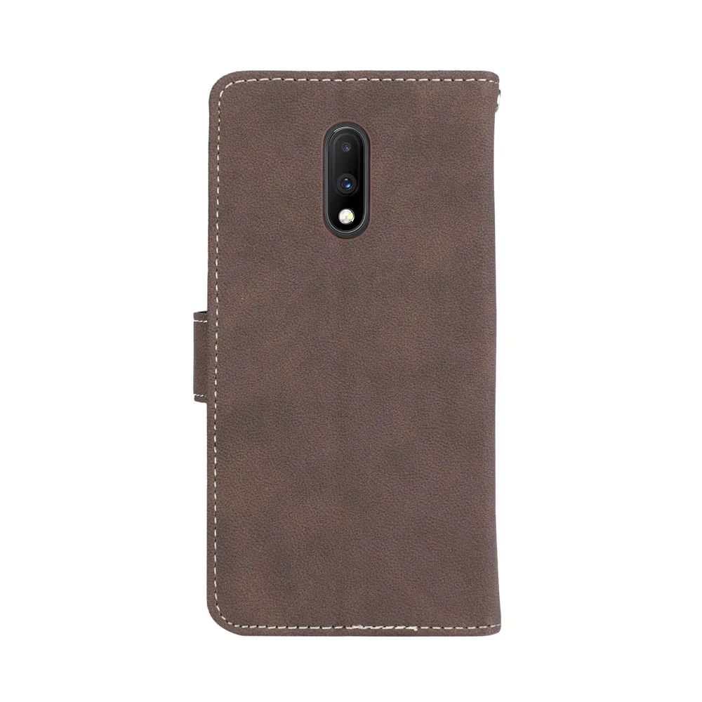 Discount 100pcs/lot Vintage Scrub 3 card flip wallet leather cover case for One plus 5 5T 6 7 7 Pro Oneplus 5 5 T 6 7 7 Pro shell 2