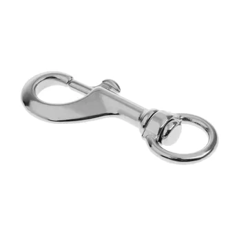 

Set of 5 Heavy Duty Stainless Steel Round Eye Swivel Snap Hook Dog Chain Clip 68mm - Multi Functional
