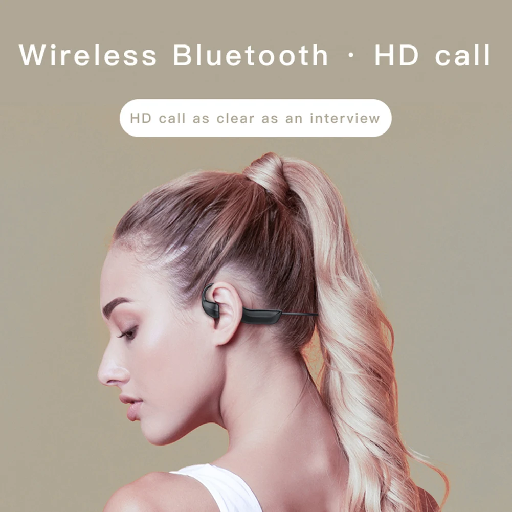 Bone Conduction Headphones Bluetooth wireless Sports Earphone IP56 Headset Stereo Hands free with microphone For Running
