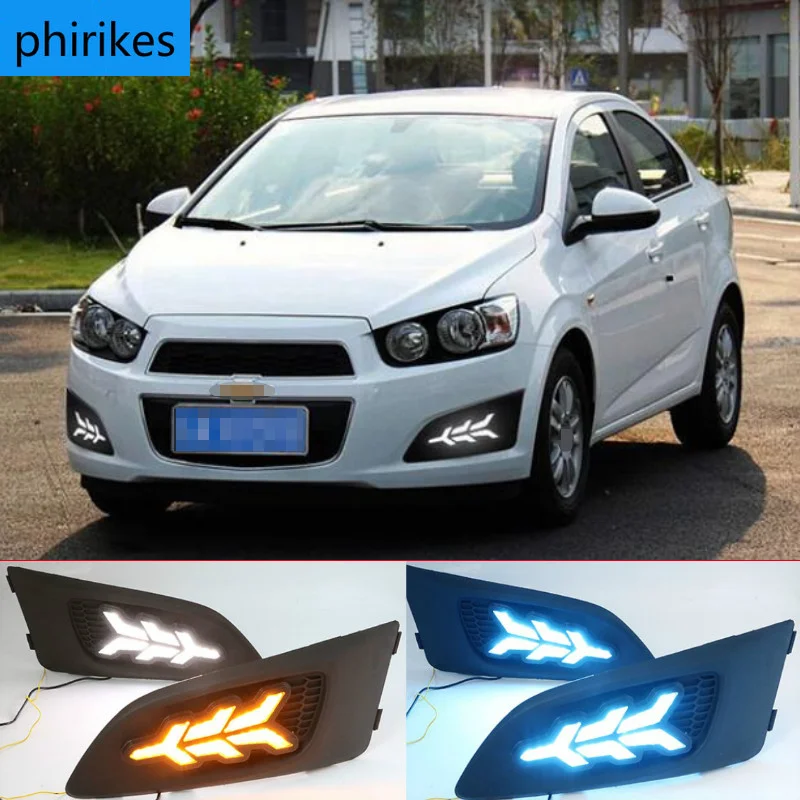 Дневные ходовые огни светодиодные 1 пара для Chevrolet Chevy AVEO Sonic 2011 2012 2013 |