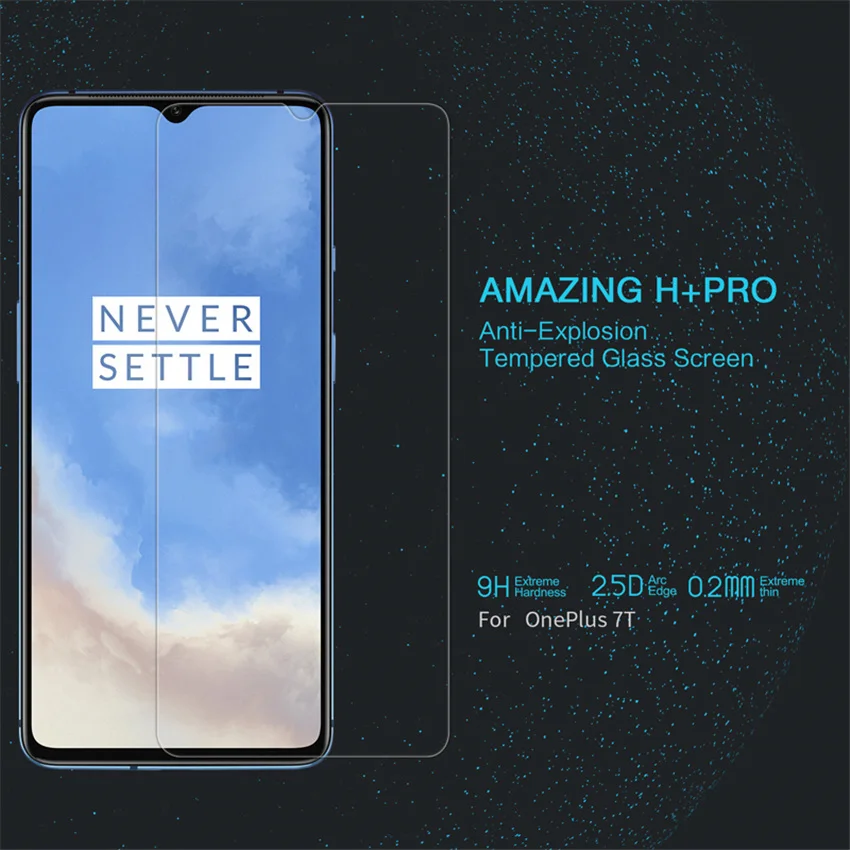

For Oneplus 7t Tempered Glass NILLKIN Amazing H+Pro Resistant 2.5D Tempered Glass Screen Protector For Oneplus 7t