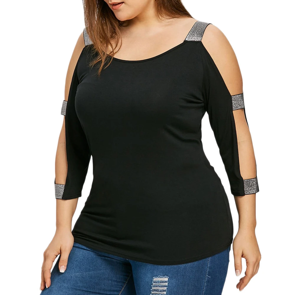 plus size low cut tops