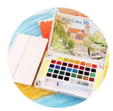 Sakura Color Solid Watercolors Petit Color 48-Color NCW-48H