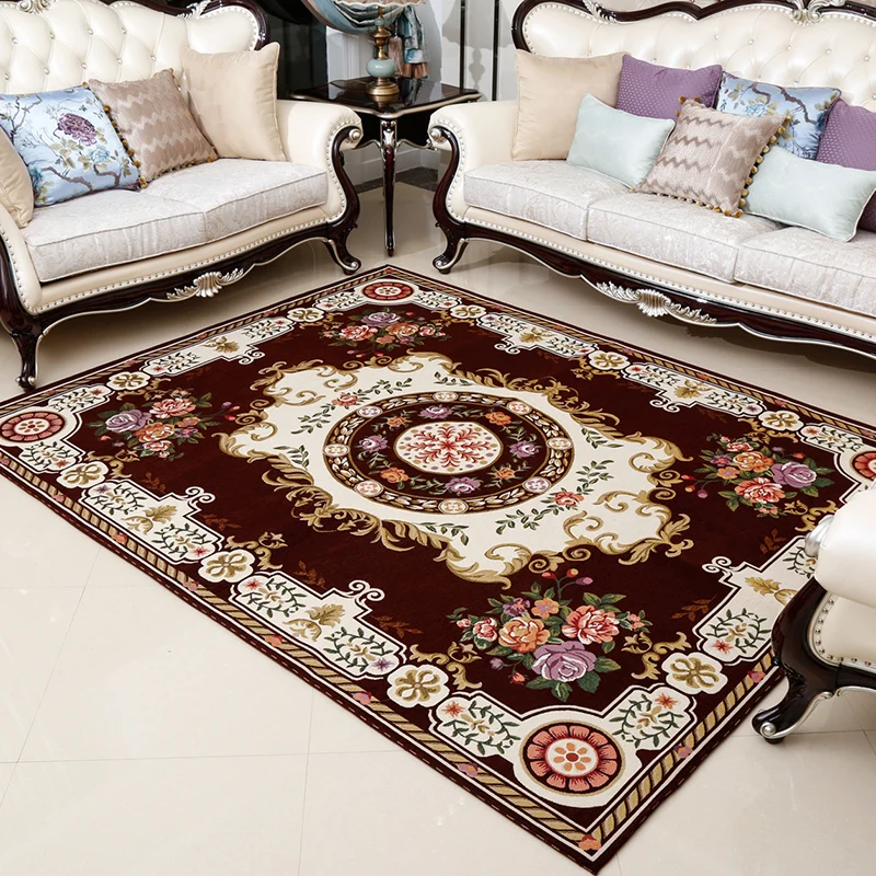 

Europe Jacquard Carpet tapis Living Room Modern Home Bedroom Rugs Parlor Pastoral Jacquard Carpet Home Hotel Doormat tapete