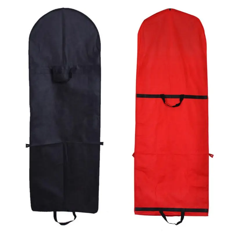 

150x60cm Non-Woven Fabric Wedding Dress Dust Cover Zipper Closure Bride Gown Storage Bag Foldable Garment Clothes Case Protector