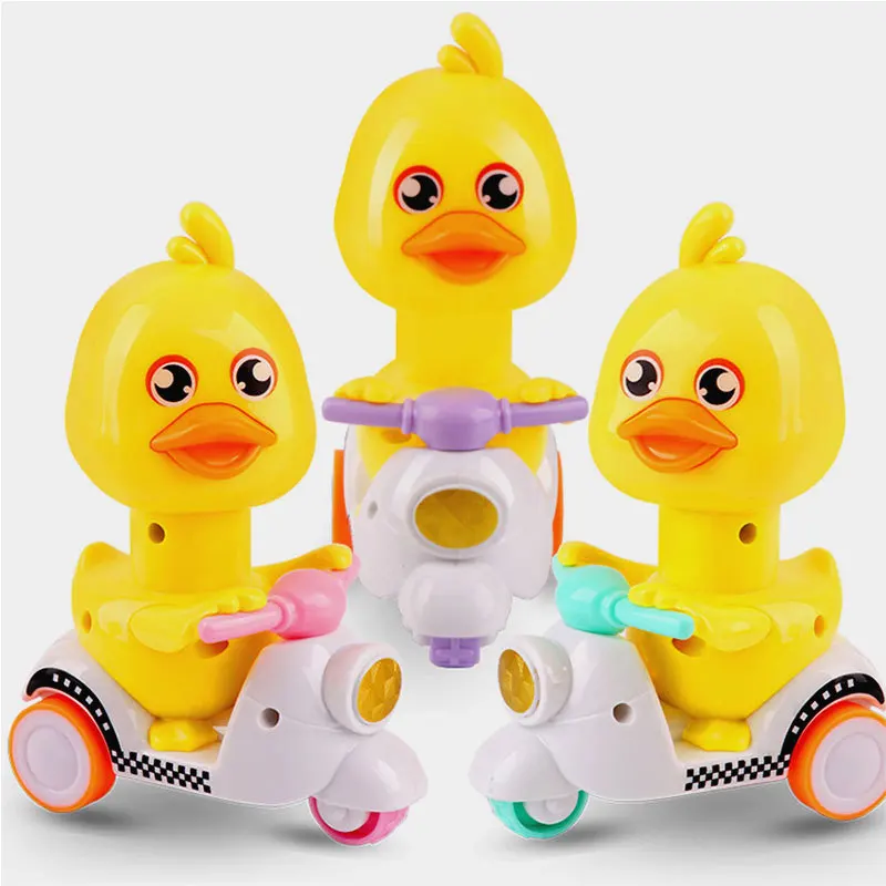 

Push Small Yellow Duck Toy Children Pull Back Car Boy Motorcycle Small Car Baby Inertia Car Douyin Celebrity Style