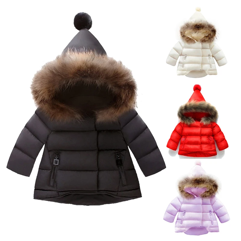 

FAVSPORTS 2019 Children Hooded Coat Baby Girls Winter Coats Long Sleeve Coat Girl's Warm Baby Jacket Outerwear Cartoon Fleece