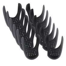 6 пар обуви щиты кроссовки протектор, противосминаемый обуви и круглым носком Защита черный