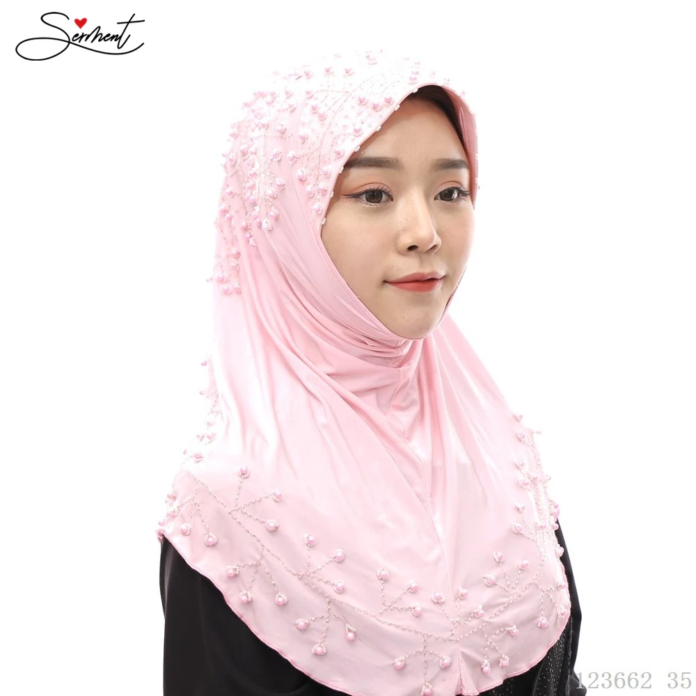 SERMENT Muslim Head Gauze Multi-color Large Particle Beaded Diamond Lace Wedding Accessories SERMENT Muslim Head Gauze Multi-color Large Particle Beaded Diamond Lace Wedding Accessories