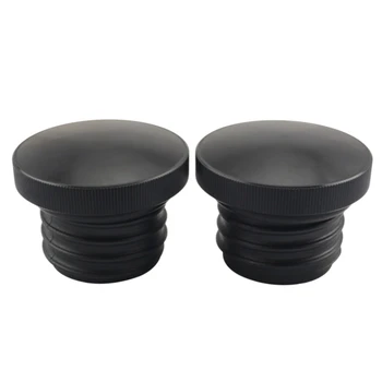 

Black Gas Cap Set For Gas Tank Right Side Gas Cap Vented Left Non-Vented