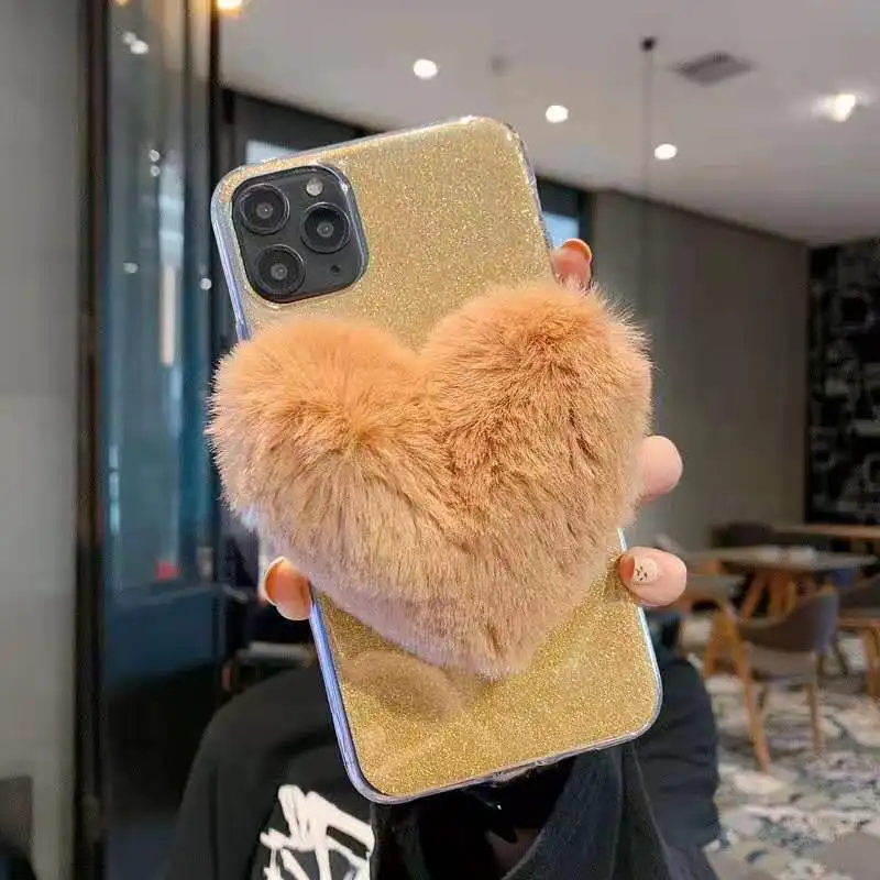 Чехол с плюшевыми шариками и сердечками для Asus Zenfone ZE620KL AR ZS571KL Go tv ZA55KL ZB551KL ZB452KG Live 3 ZE520KL